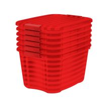 40QT Red Stripe Storage Tote (37L)