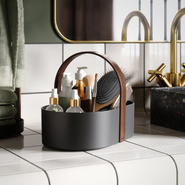 Umbra-Bellwood-Cosmetic-Caddy-Black/Walnut-5