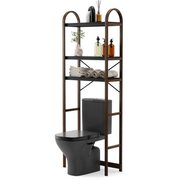 Umbra-Bellwood-Over-The-Toilet-Shelf-Black/Natural