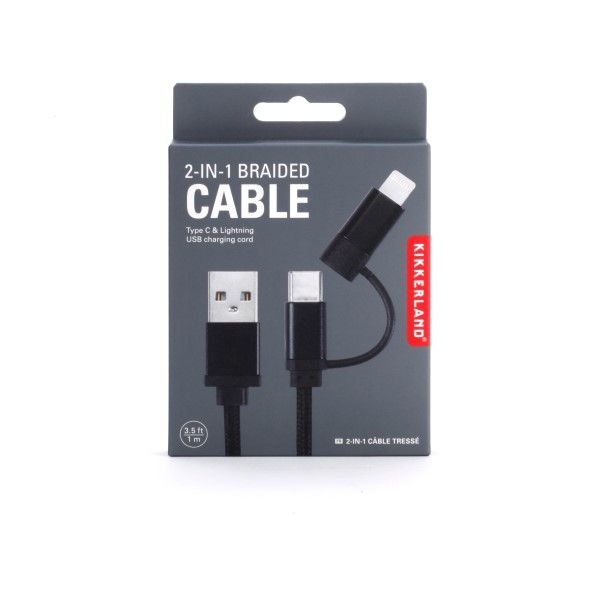 Kikkerland-2-in-1-Braided-Cable-Black-2