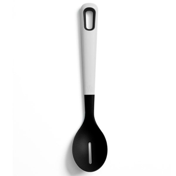 eKu-Nylon-Slotted-Spoon-Grey