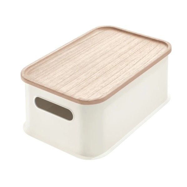 Stackable-Bin-with-Wooden-Lid-Medium