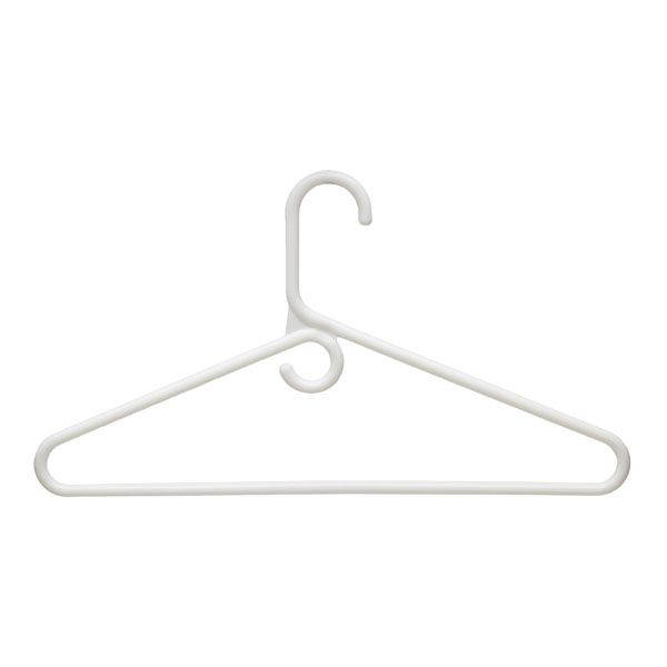 Dymon-Plastic-Clothes-Hanger-White