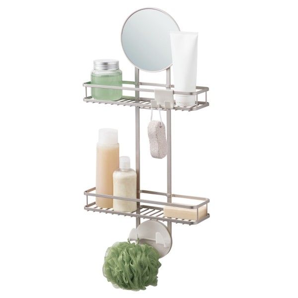 Metropolitan-Large-Shower-Caddy-with-Mirror-Satin
