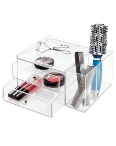 Clarity® Organizer Two Drawer + Side Holder