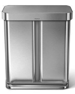 SIMPLEHUMAN Rectangular Step Can 58L Recycler