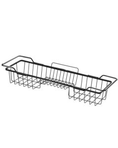 Everett Adjustable Over-The-Bathtub Caddy Matte Black