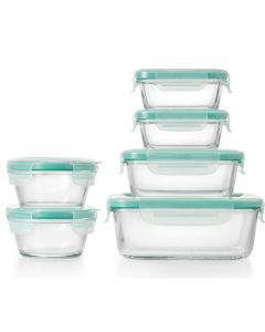 OXO SmartSeal Glass Container Set 6pc