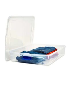 Latching Storage Tote 56qt-53L Square Under Bed Box