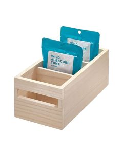 EcoWood Pantry Bin Small Divided