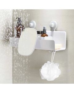 EasyStore Large Shower Caddy with Mirror