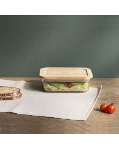 Pebbly Container with Bamboo lid 1,500ml-50.5oz-6.25cup