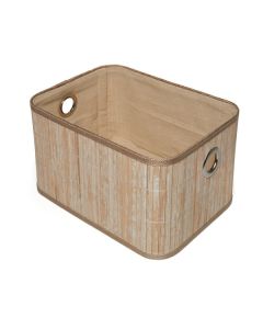 Temagami Bamboo Basket White Wash Medium