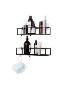 Umbra Cubiko Shower Bin Black