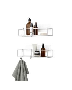 Umbra Cubiko Shower Bin White