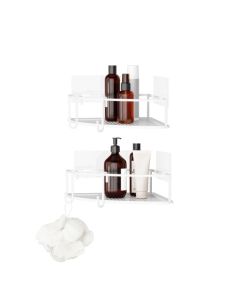 Umbra Cubiko Shower Corner Bin White
