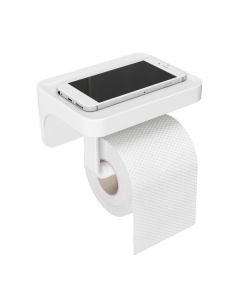 Umbra Flex Adhesive Toilet Paper Holder with Shelf