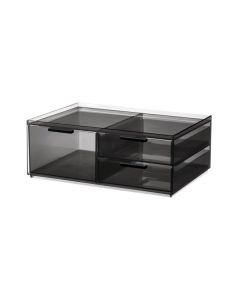 Signature Cosmetic Organizer 3-Drawer Wide Smoke