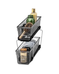 madesmart® Narrow Pullout Baskets with Dividers Carbon
