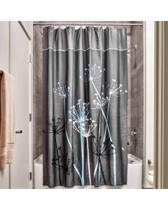 Shower Curtain Gray/Blue Thistle
