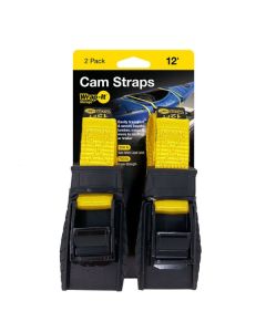 Wrap-It Cam Tie-Down Straps 12ft-3.65m, 2 pk