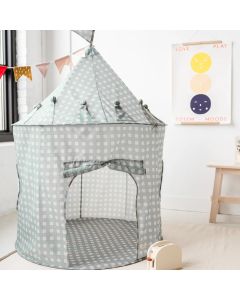 3 Sprouts Play Tent Blue Gingham