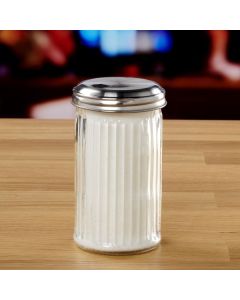 Glass Sugar Shaker w SS Lid