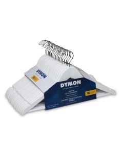 Dymon Maple Suit Hangers White 18pk
