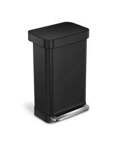 simplehuman 45L Step Can Black Steel