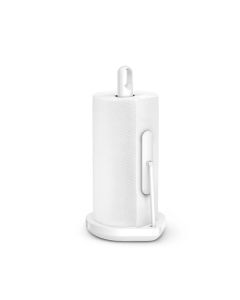 simplehuman tension arm paper towel holder, white steel
