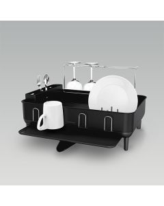 simplehuman steel frame dishrack, matte black steel