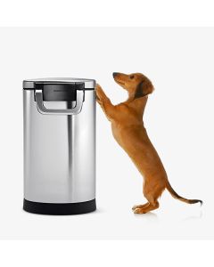 simplehuman medium pet food can, brushed stainless steel