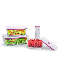 Dymon Glass Vacuum Food Container Starter Set