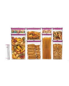 Dymon Vacuum Food Canister 9-Piece Starter Set