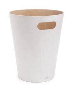 Umbra Woodrow Trash Can White-Natural