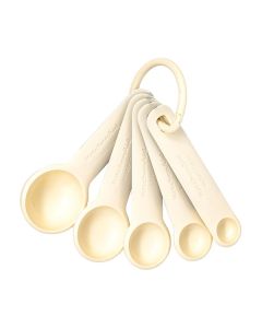 Kitchen Aid Set of 5 Measuring Spoons - Cream