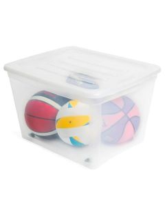 Gracious Living Wheeled Clear Box 80L