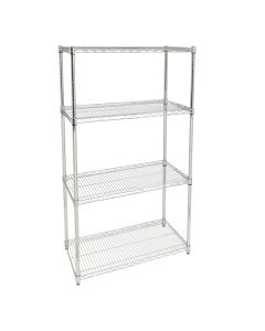 Dymon Wire Shelving Kit Four Tier Utility