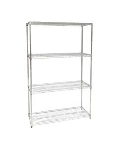 Dymon Wire Shelving Kit Four Tier Large Utility