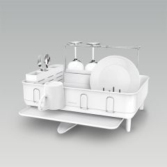 simplehuman-steel-frame-dishrack,-white-steel