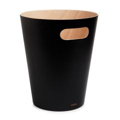Umbra-Woodrow-Trash-Can-Black-Natural
