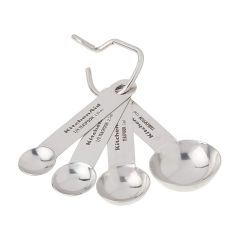 Kitchen-Aid-Set-of-4-Stainless-Steel-Measuring-Spo
