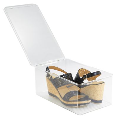 Clear Shoe Box Wedge Pumps
