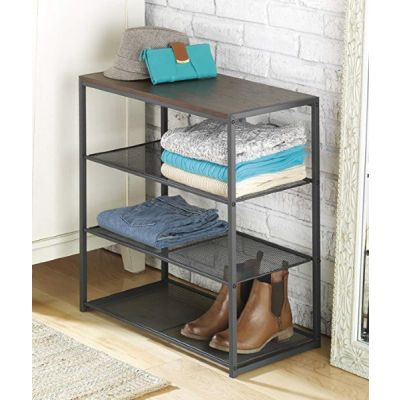 Wood & Metal Shelf  4 Tier