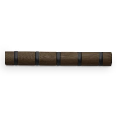 Umbra®-Flip-5-Hook--Walnut-1