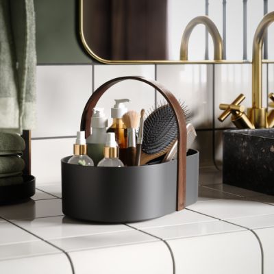 Umbra-Bellwood-Cosmetic-Caddy-Black/Walnut-5