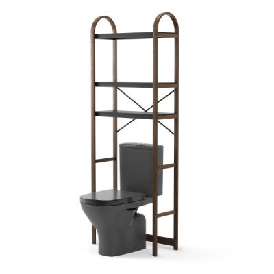 Umbra-Bellwood-Over-The-Toilet-Shelf-Black/Natural