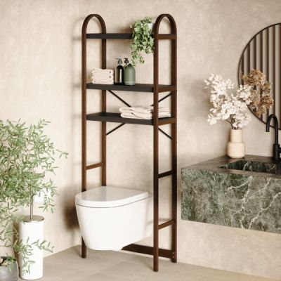 Umbra-Bellwood-Over-The-Toilet-Shelf-Black/Natural