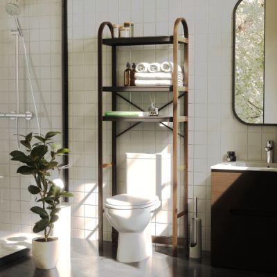 Umbra-Bellwood-Over-The-Toilet-Shelf-Black/Natural