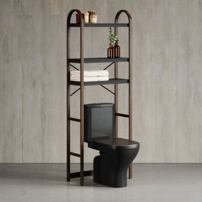 Umbra-Bellwood-Over-The-Toilet-Shelf-Black/Natural